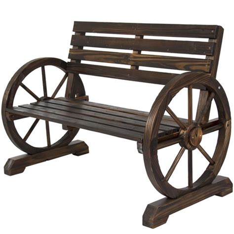 Maybe you would like to learn more about one of these? 2 Person Farm Home Wagon Wheel Wooden Bench ...