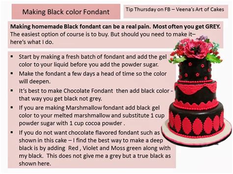 Veenas Art Of Cakes How To Make Black Fondant
