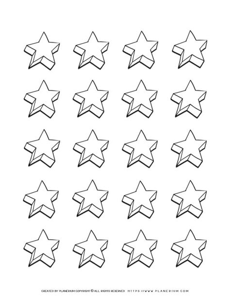 Nested Star Coloring Page Geometric Design Free Printable Planerium