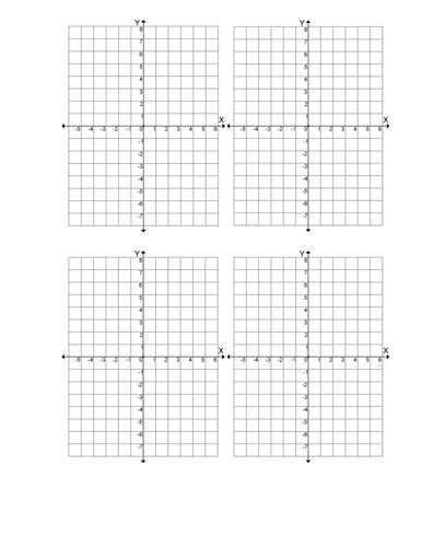4 Coordinate Grids On 1 Page 4 Quadrants Blank By Labrown20