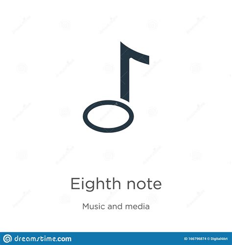 Eighth Note Icon Vector Trendy Flat Eighth Note Icon From Music And