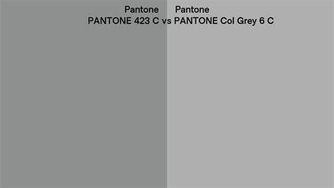 Pantone 423 C Vs Pantone Col Grey 6 C Side By Side Comparison