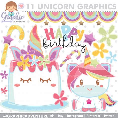 Unicorn Clip Art Commercial Use Unicorn Clipart Fairy Tale Clipart