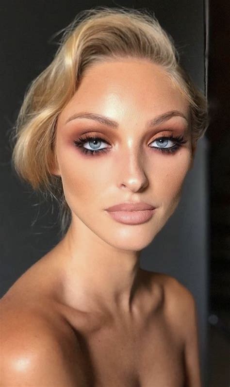 Eyeshadow For Blue Eyes Blush And Bronzed Makeup Looks For Blue Eyes And Blonde Hair Bridal