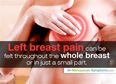 It typically begins in the days leading up to your period and improves after you. Left Breast Pain | Menopause Now