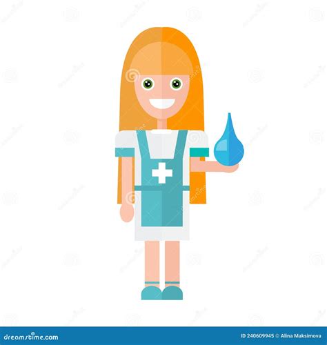 nurse with enema stock vector illustration of occupation 240609945