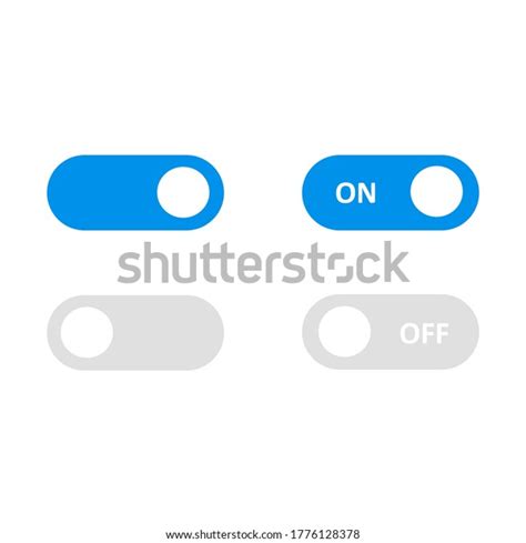 Onoff Slider Vector Flat Illustrations Button Stock Vector Royalty