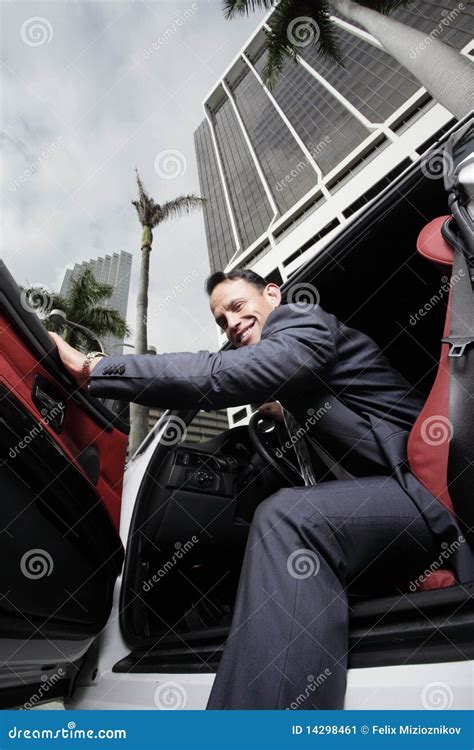 Businessman In His Car Stock Image Image Of Modern Smiling 14298461