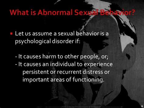 sexual disorders abnormal psychology