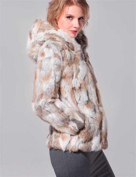 2017 new real rabbit fur coat women full pelt rabbit fur jacket winter fur overcoat customized