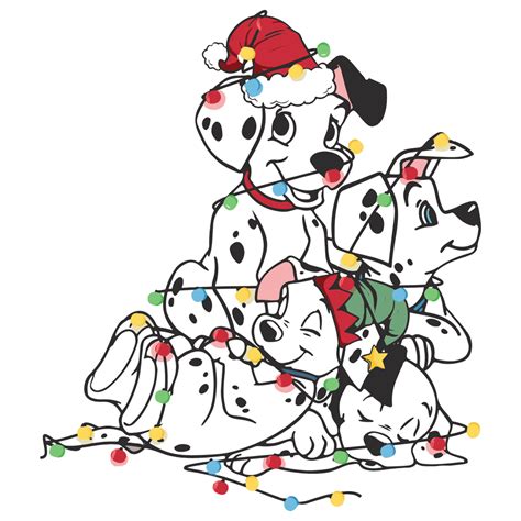 Dalmatian Dog Christmas Lights Svg Cut File Wiki Svg