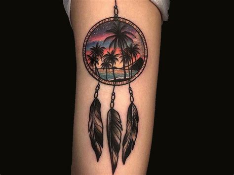 Dreamcatcher Tattoos On Forearm With Color
