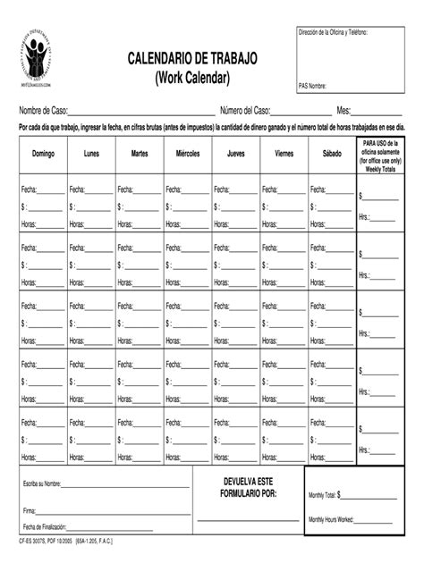 Dcf Work Calendar Fill Online Printable Fillable Blank Pdffiller