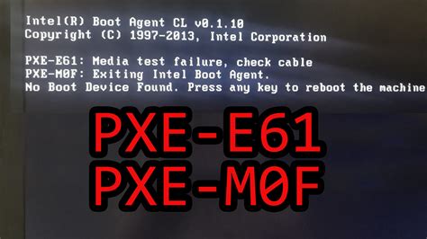 PXE-E61和PXE-M0F的出错解决办法 - 哔哩哔哩