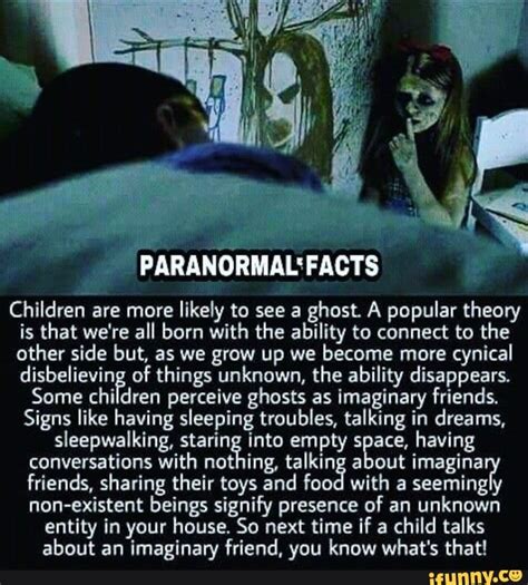 Paranormal Facts Children Are More Likely To See A Ghost A Popular