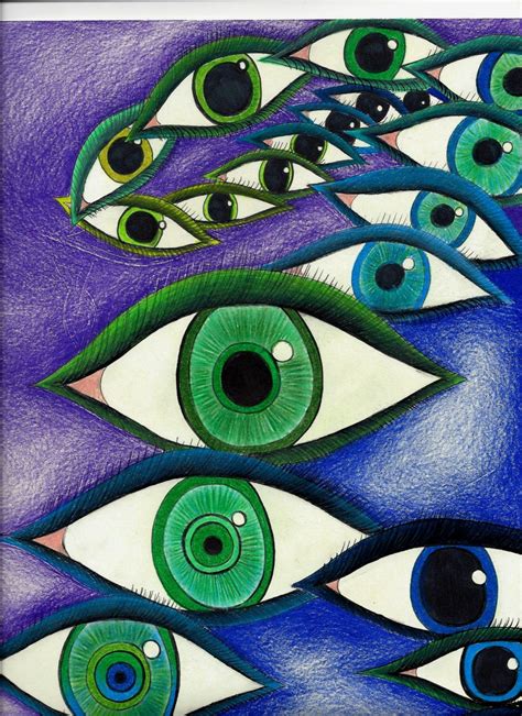 Eye Art Colored Pencil Drawing Trippy Art Psychedelic Art