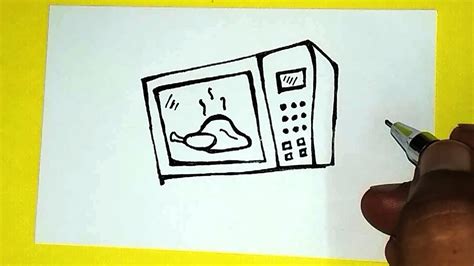 How To Draw Microwave Drawing For Kids Easy Step By Step Drawing For