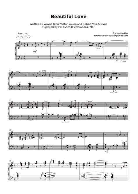 Bill Evans Jazz Piano Sheet Music My Sheet Music Transcriptions