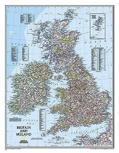 National Geographic Britain And Ireland Wall Map Classic Laminated