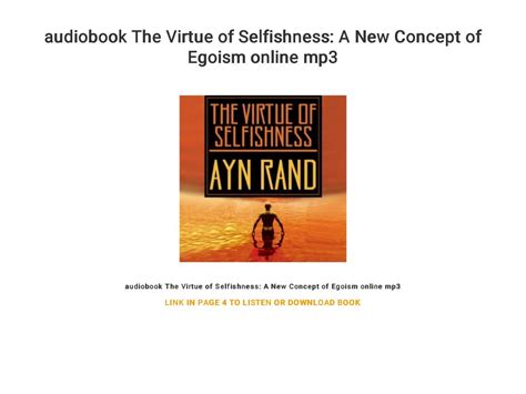 Audiobook The Virtue Of Selfishness A New Concept Of Egoism Online Mp3
