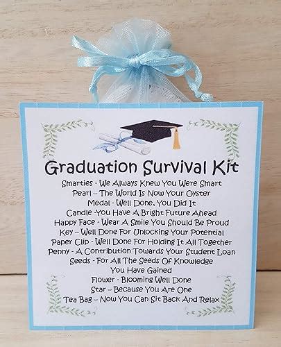 Graduation Survival Kit A Unique Fun Novelty T And Keepsake