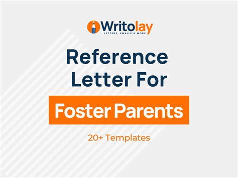 Foster Parents Reference Letter 4 Templates Writolay