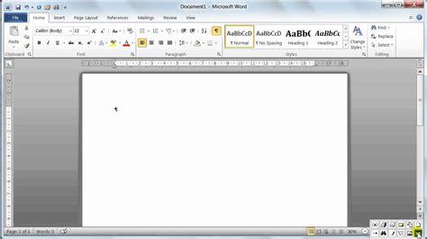 Microsoft Word 2010 Interface Environment Tutorial 1 Youtube