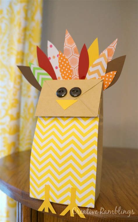 Paper Bag Turkey Thanksgiving Kids Craft