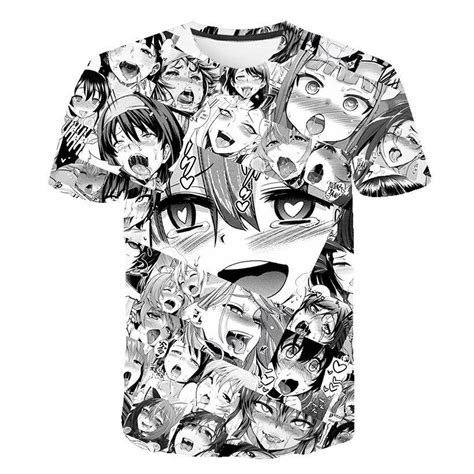 Anime Inspired Clothing Ahegao Face Hentai Shirts Top