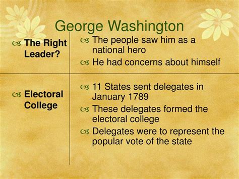 Ppt George Washington As The Precedent President Powerpoint