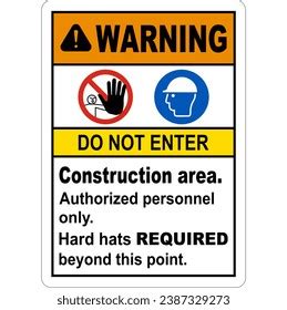 Construction Area Do Not Enter Sign Stock Vector Royalty Free