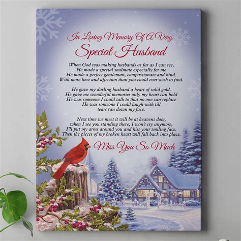 In Loving Memory Of A Very Special Husband Fleece Poster T Etsy