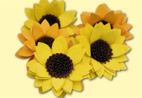 How To Make Paper Sunflowers With Your Cricut Free Sunflower Cricut