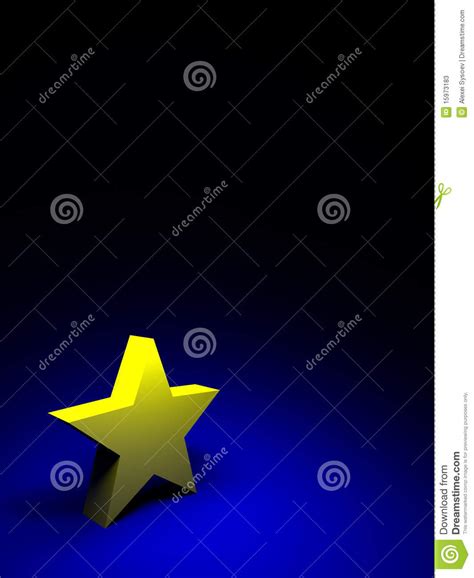 Yellow Star On Dark Blue Background Stock Photos Image