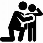 Father Son Hug Affection Kid Icon Child
