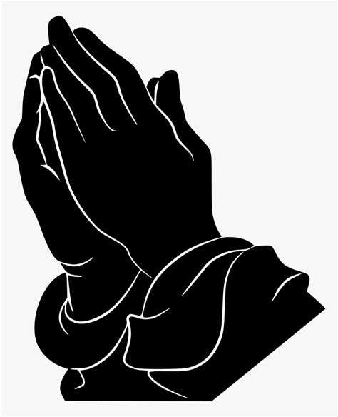 Praying Png Black And White Black Praying Hands Png Transparent Png