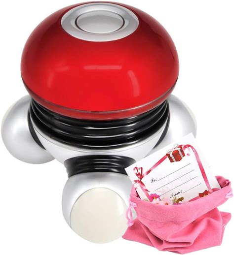 hand held massager mini portable body vibrating massage with led light perfect for hand head