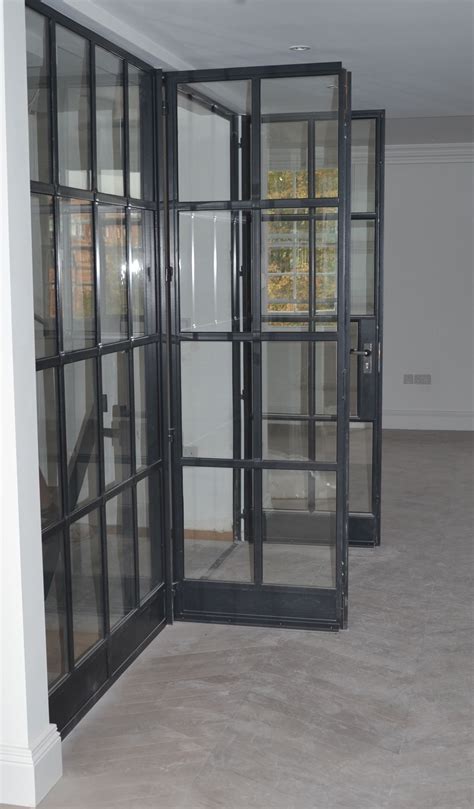 Lightfoot Windows Kent Ltd Internal Crittall Door Screen Featuring Fire Rated Glass Glass