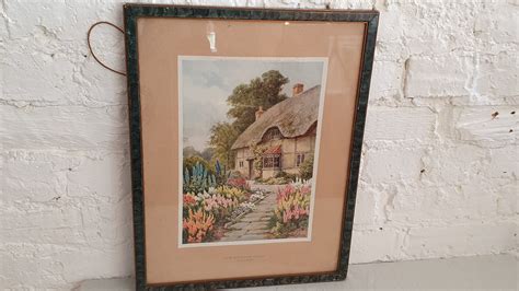 Vintage Cottage Print Picture 1930s The Etsy