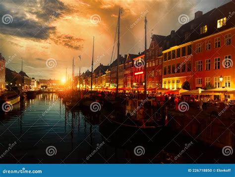 Famous Nyhavn New Harbour Bay In Copenhagen A Historic European