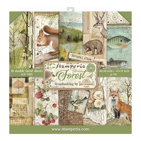 Stamperia Forest Card Stock Stamperia Forest Forest Etsy