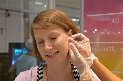 normal activities step by step for getting your ears pierced