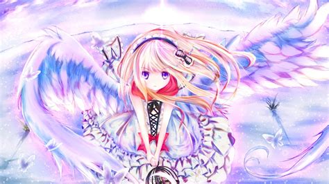 Fondos de pantalla dibujo ilustración Anime Chicas anime alas ángel Caracteres