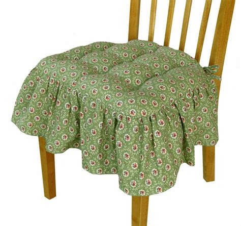 Take this set of four chair pads, for example, crafted from a cotton and polyester. Add A Ruffled Chair Pad At Your Home - Just Pillow