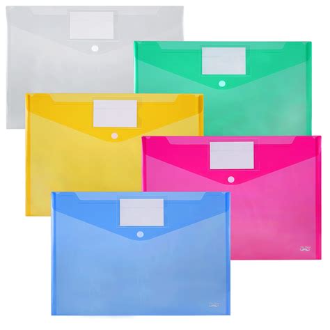 File Foldersplastic Envelope Folder With Snap Closureus Letter A4 Size