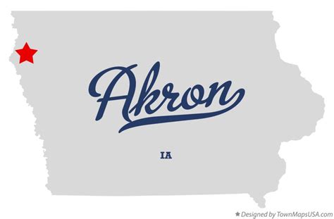 Map Of Akron Ia Iowa