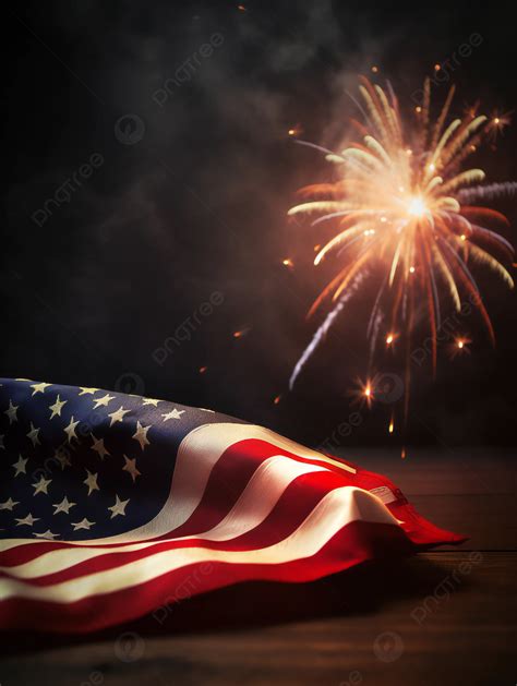Fireworks Flag American Independence Day Advertising Background