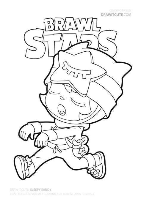Sleepy Sandy Brawl Stars Coloring Page Color For Fun In Star