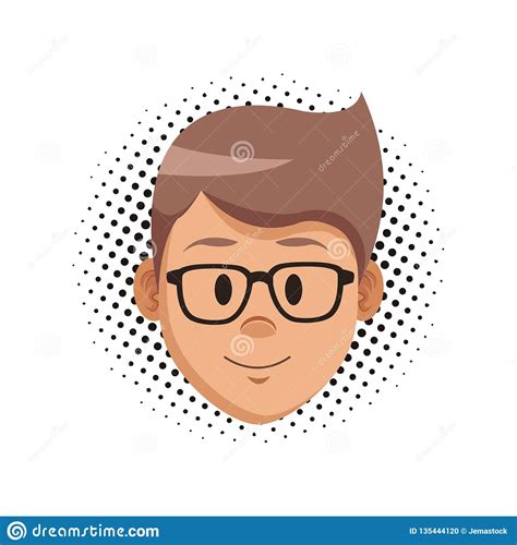 Man Face Cartoon Stock Vector Illustration Of Cute 135444120