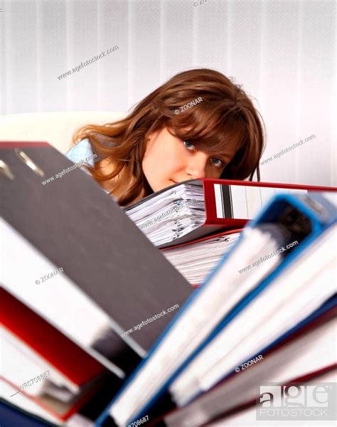 Woman Secretary Are Overworked Stock Photo Picture And Royalty Free